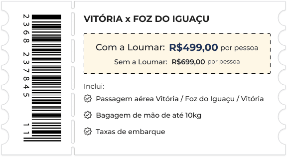 Ticket Vitória x Foz do Iguaçu