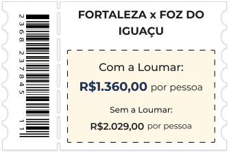 Ticket Belo Horizonte x Foz do Iguaçu